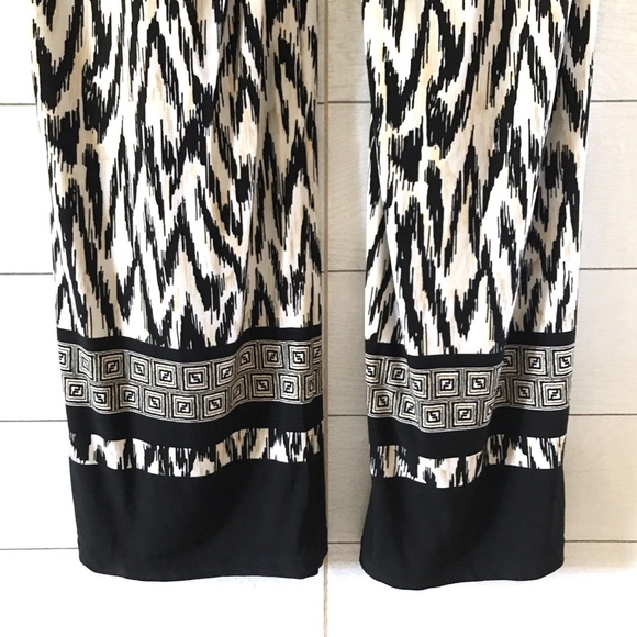 Cache Black White Metallic Wide Leg Pants - Picture 7 of 8